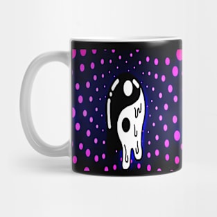 Yin and Yang Dotted Purple Artwork Mug